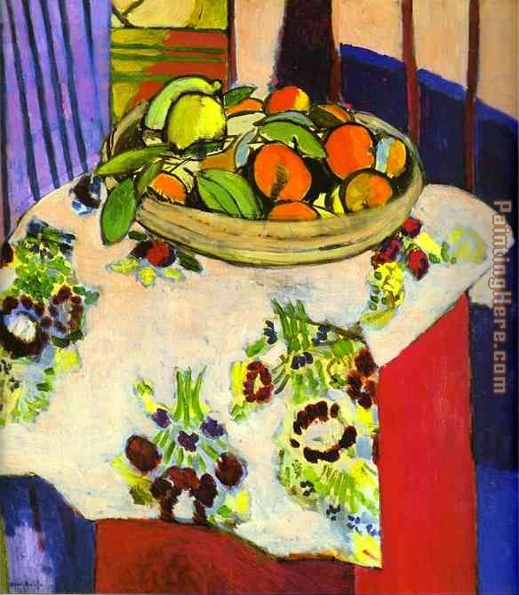 Still Life with Oranges painting - Henri Matisse Still Life with Oranges art painting